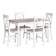 Обеденный комплект Хадсон (стол + 4 стула)/ Hudson Dining Set (mod.0104) МДФ/тополь/меламин, стол: 118х74х73 см, стул: 42,5x46,5x93,5 см, white (белый) / grey (серый)