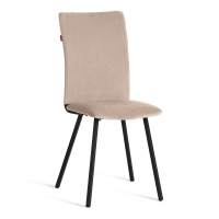Стул обеденный La Rousse флок , бежевый/черный, 7, 49х50х93