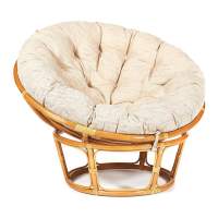 Кресло PAPASAN/ПАПАСАН 23/01 W /с подушкой/ диаметр подушки 129 см, 115х101х104 см, Honey (мед), ткань Старт Кресло PAPASAN/ПАПАСАН 23/01 W /с подушкой/ диаметр подушки 129 см, 115х101х104 см, Honey (мед), ткань Старт