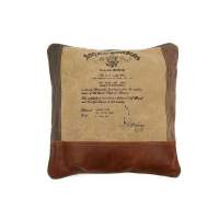 Подушка Secret De Maison THOMAS ( mod. M-7043 ) кожа буйвола / ткань, 40 х 40см, коричневый, ткань: винтаж Подушка Secret De Maison THOMAS ( mod. M-7043 ) кожа буйвола / ткань, 40 х 40см, коричневый, ткань: винтаж