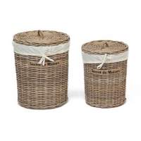 Корзина Secret De Maison Letti (набор из 2 штук) натуральный ротанг, D48*58/D38*49 см, Натуральный Кубу / Natural Kubu