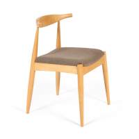 Стул мягкое сидение BULL каркас бук, сиденье ткань, 54,5*54*75см, Натуральный + Коричневый (Комплект из 2 шт.)