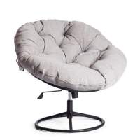 Кресло CLOUDE HOME рогожка/металл, 97х98х90-96см, серо-бежевый, 3M 16/2 Кресло CLOUDE HOME рогожка/металл, 97х98х90-96см, серо-бежевый, 3M 16/2