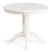 Стол STEFANO круглый бук, мдф, D90+30x77см, Ivory white Стол STEFANO круглый бук, мдф, D90+30x77см, Ivory white