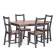 Обеденный комплект Соната (стол + 4 стула) / Sonata dining set массив сосны, стол: 120х75х73см стул :41х50х95см, антик /графит