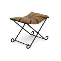 Стул Secret De Maison FLEX ( mod. M-1929 ) металл/кожа буйвола/ткань хлопок, 45 х52 х46см, коричневый, ткань: винтаж Стул Secret De Maison FLEX ( mod. M-1929 ) металл/кожа буйвола/ткань хлопок, 45 х52 х46см, коричневый, ткань: винтаж