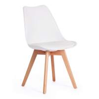 Стул TULIP (mod. 73) дерево/пластик/ПУ, 48.5*52.5*83cм, белый (Комплект из 4 шт.) Стул TULIP (mod. 73) дерево/пластик/ПУ, 48.5*52.5*83cм, белый (Комплект из 4 шт.)