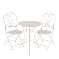 Комплект (стол + 2 стула) Secret de Maison Monique (mod. PL08-6241.6242) металл, стол:62*73, стул: 48*40*93, Античный белый (Antique White) (Комплект из 2 шт.) Комплект (стол + 2 стула) Secret de Maison Monique (mod. PL08-6241.6242) металл, стол:62*73, стул: 48*40*93, Античный белый (Antique White) (Комплект из 2 шт.)