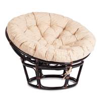 Кресло PAPASAN/ПАПАСАН 23/01 W /с подушкой/ диаметр подушки 129 см, 115х101х104 см, Antique brown (античный черно-коричневый), ткань Старт Кресло PAPASAN/ПАПАСАН 23/01 W /с подушкой/ диаметр подушки 129 см, 115х101х104 см, Antique brown (античный черно-коричневый), ткань Старт