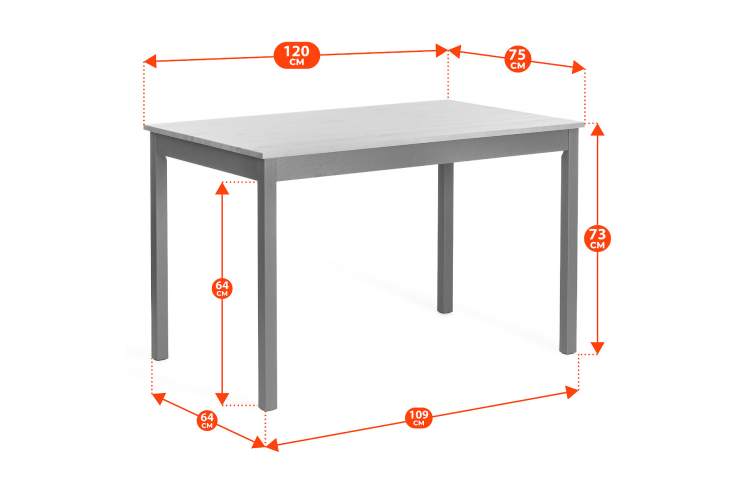 Обеденный комплект Соната (стол + 4 стула) / Sonata dining set массив сосны, стол: 120х75х73см стул :41х50х95см, антик /графит-8