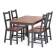 Обеденный комплект Соната (стол + 4 стула) / Sonata dining set массив сосны, стол: 120х75х73см стул :41х50х95см, антик /графит