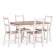 Обеденный комплект Соната (стол + 4 стула) / Sonata dining set массив сосны, стол: 120х75х73см стул :41х50х95см, антик/белый