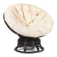 Кресло-качалка PAPASAN/ПАПАСАН w 23/01 B /с подушкой/ 115х78х104 см, Antique brown (античный черно-коричневый), ткань Старт Кресло-качалка PAPASAN/ПАПАСАН w 23/01 B /с подушкой/ 115х78х104 см, Antique brown (античный черно-коричневый), ткань Старт