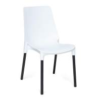 Стул Стул GENIUS (mod 75) / 1 шт. в упаковке металл/пластик, 46x56x84cм, белый/черные ножки Стул Стул GENIUS (mod 75) / 1 шт. в упаковке металл/пластик, 46x56x84cм, белый/черные ножки