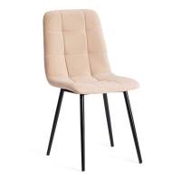 Стул CHILLY MAX Велюр/металл , 45 х 54 х 90 см , бежевый/черный (Комплект из 2 шт.) Стул CHILLY MAX Велюр/металл , 45 х 54 х 90 см , бежевый/черный (Комплект из 2 шт.)