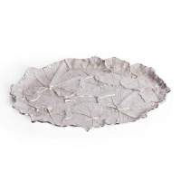Блюдо Secret De Maison LEAF1 ( mod. 9376 ) алюминиевый сплав, 44x35x2,5 см, никель/nickel