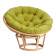 Кресло PAPASAN ECO/ПАПАСАН ЭКО P115-1/SP STD /c подушкой, ремешками/ диаметр подушки 125 см, 115x101x92 см, Natural (натуральный), флок Олива, 23