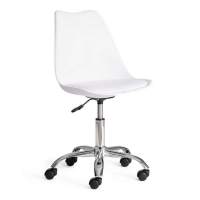 Офисное кресло TULIP (mod.106-1) / 1 шт. в упаковке металл/пластик/PU, 58 x 47 x 97см, White (белый) / Chrome (хром)