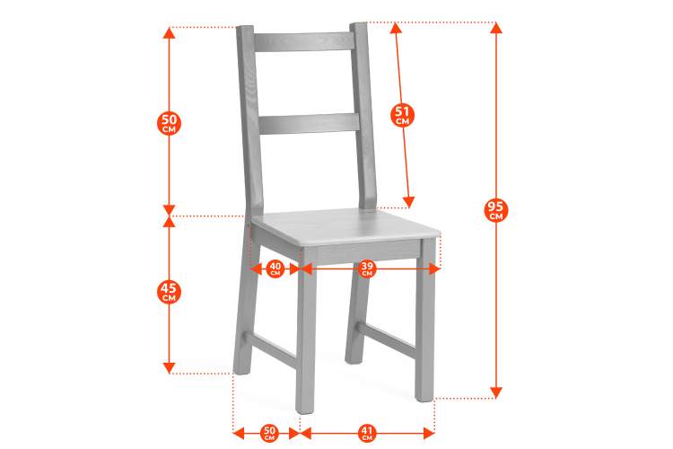 Обеденный комплект Соната (стол + 4 стула) / Sonata dining set массив сосны, стол: 120х75х73см стул :41х50х95см, антик/чёрный-7