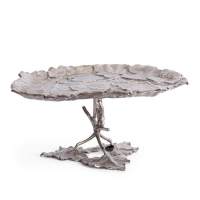 Блюдо Secret De Maison LEAF2 ( mod. 9440 ) алюминиевый сплав, 44x25x20 см, никель/nickel