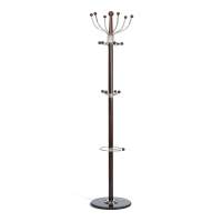 Вешалка Hanami (mod. GH-8617) дерево/хром/мрамор, 37 x 37 x 175 см, Black (Черный) / Walnut (Орех)