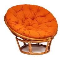 Кресло PAPASAN/ПАПАСАН 23/01 W /с подушкой/ диаметр подушки 122 см, 115х101х104 см, Cognac (коньяк), ткань Оранжевый, С 23 Кресло PAPASAN/ПАПАСАН 23/01 W /с подушкой/ диаметр подушки 122 см, 115х101х104 см, Cognac (коньяк), ткань Оранжевый, С 23
