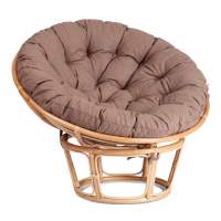 Кресло PAPASAN ECO/ПАПАСАН ЭКО P115-1/SP STD /c подушкой, ремешками/ Natural (натуральный), экошерсть Коричневый, 1811-5