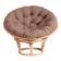 Кресло PAPASAN ECO/ПАПАСАН ЭКО P115-1/SP STD /c подушкой, ремешками/ Natural (натуральный), экошерсть Коричневый, 1811-5