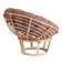 Кресло PAPASAN ECO/ПАПАСАН ЭКО P115-1/SP STD /c подушкой, ремешками/ Natural (натуральный), экошерсть Коричневый, 1811-5