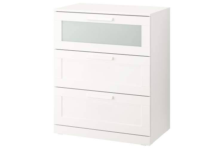 Комод БРИМНЭС 3 ящика, цвет белый, IKEA brimnes-2