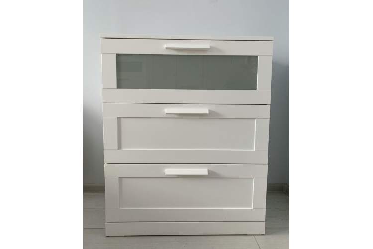 Комод БРИМНЭС 3 ящика, цвет белый, IKEA brimnes-4