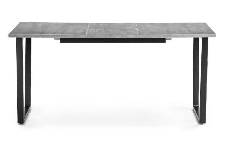 Стол деревянный раскладной Лота Лофт 120 25 мм бетон / черный матовый-3