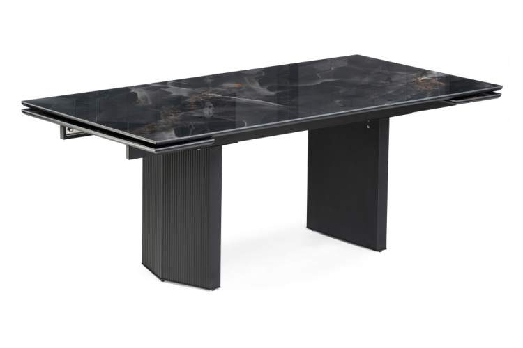 Керамический стол Монерон 200(260)х100х77 black paradise / черный