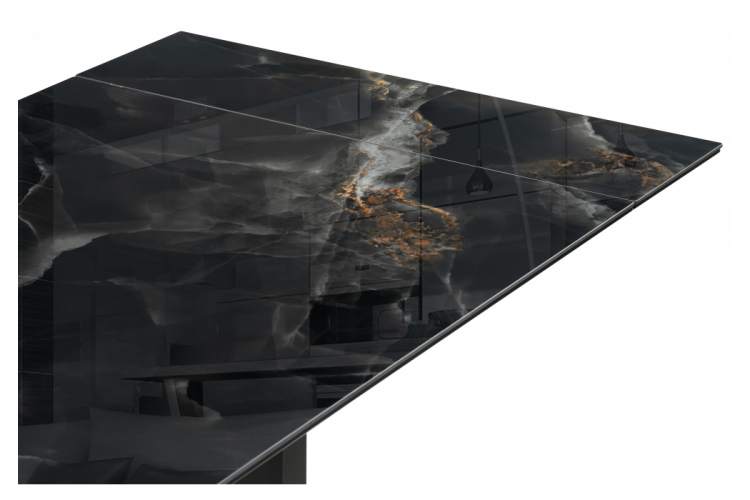 Керамический стол Монерон 200(260)х100х77 black paradise / черный-5