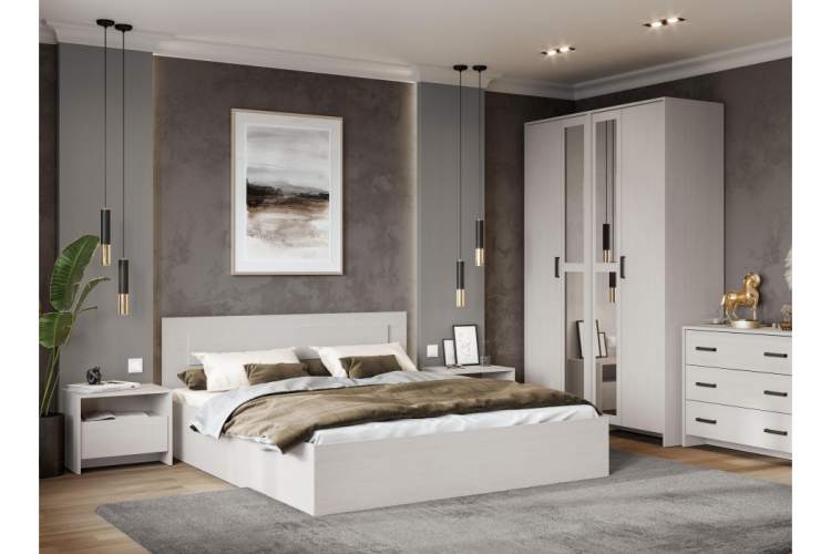 Кровать Taika 160х200 ясень анкор светлый-1