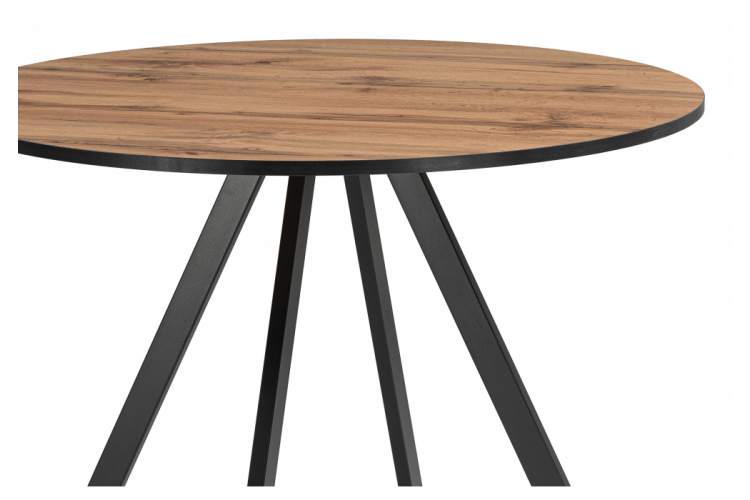 Стол деревянный Баргел 90х90х75 дуб вотан / черный-2