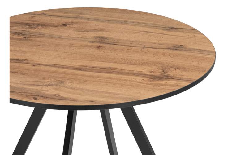 Стол деревянный Баргел 90х90х75 дуб вотан / черный-3