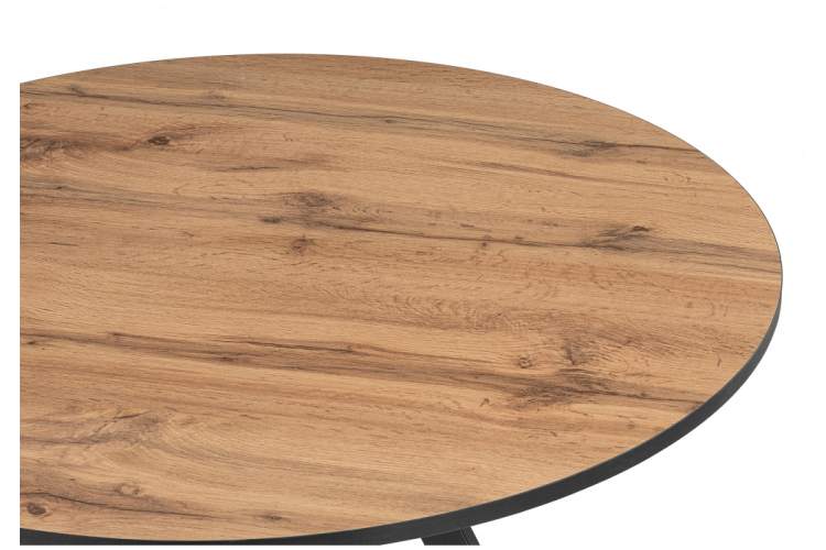 Стол деревянный Баргел 90х90х75 дуб вотан / черный-4