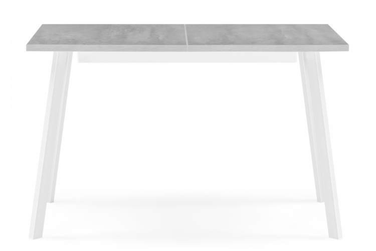 Стол деревянный раскладной Колон Лофт 120 25 мм бетон / белый матовый-3