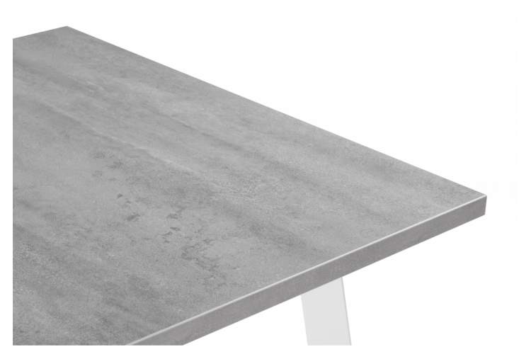 Стол деревянный раскладной Колон Лофт 120 25 мм бетон / белый матовый-9