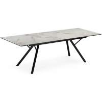 Керамический стол Ворен 180(240)x90 calacatta gold / черный