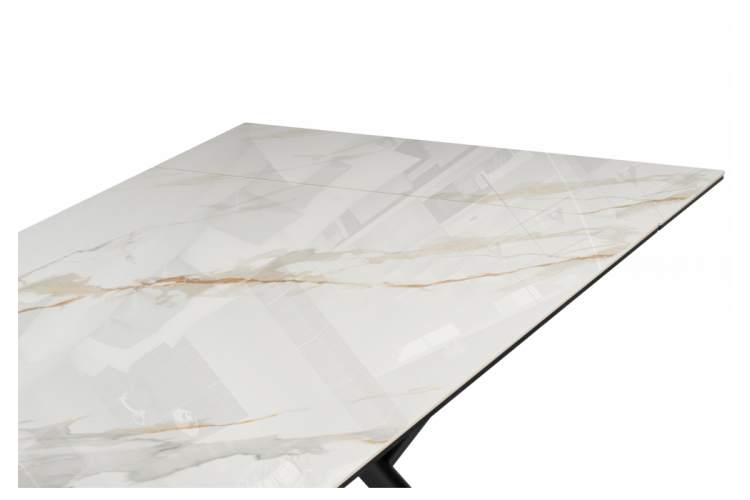 Керамический стол Ворен 180(240)x90 calacatta gold / черный-13