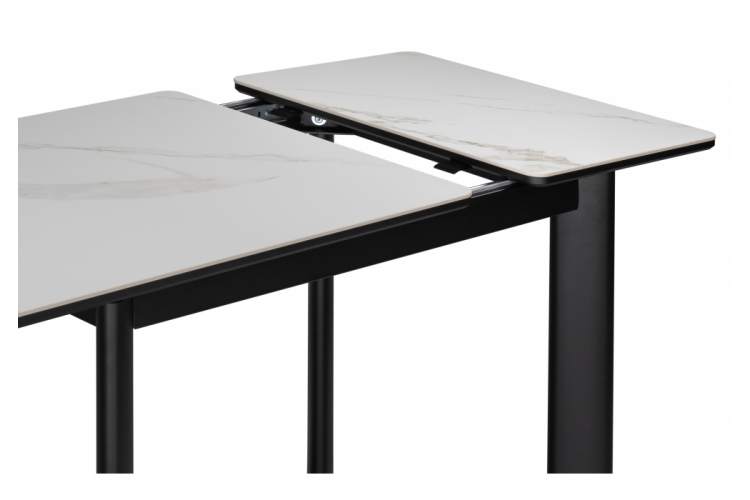 Керамический стол Кина 90(130)х65х76 alpine white / черный-2