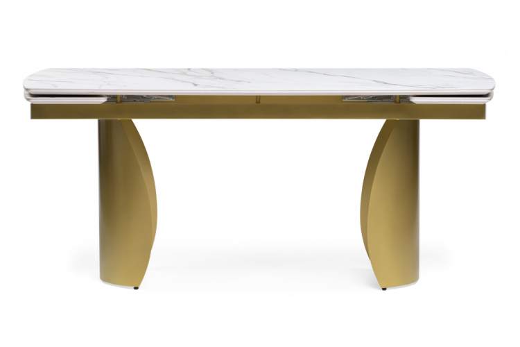 Керамический стол Готланд 180(240)х90х79 вяз скандинавский / золото-2