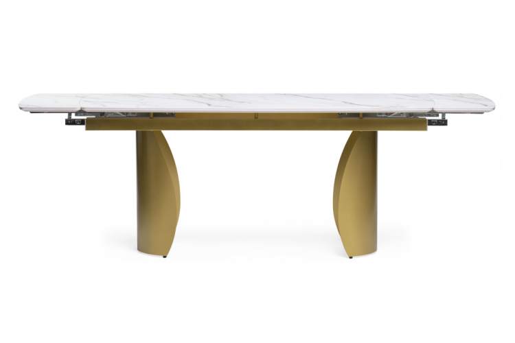 Керамический стол Готланд 180(240)х90х79 вяз скандинавский / золото-3