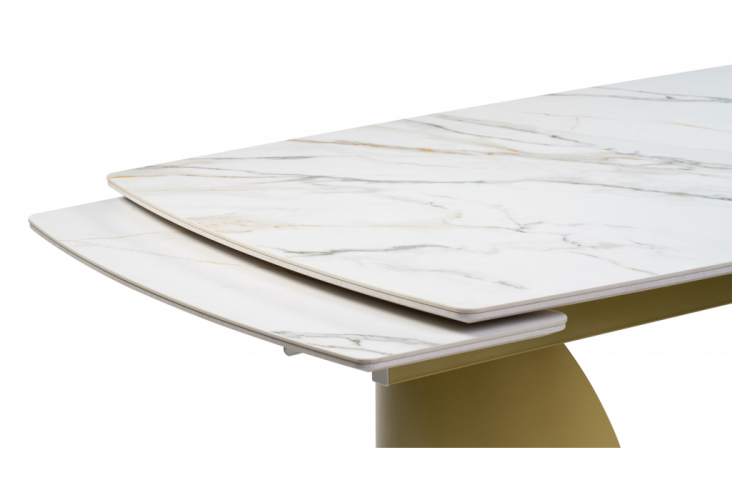 Керамический стол Готланд 180(240)х90х79 вяз скандинавский / золото-5