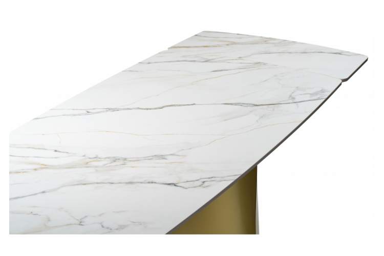 Керамический стол Готланд 180(240)х90х79 вяз скандинавский / золото-6