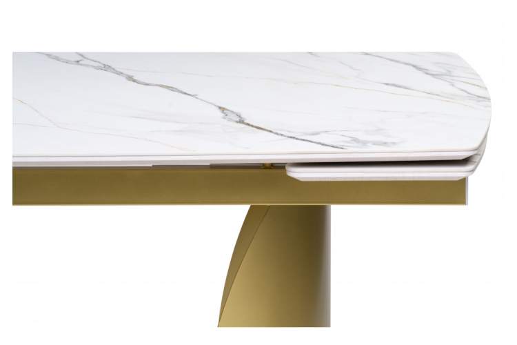 Керамический стол Готланд 180(240)х90х79 вяз скандинавский / золото-7