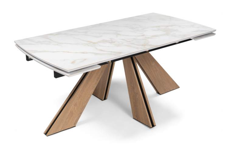 Керамический стол Шаннон 180(240)х90х79 carla larkinm / дуб монтана