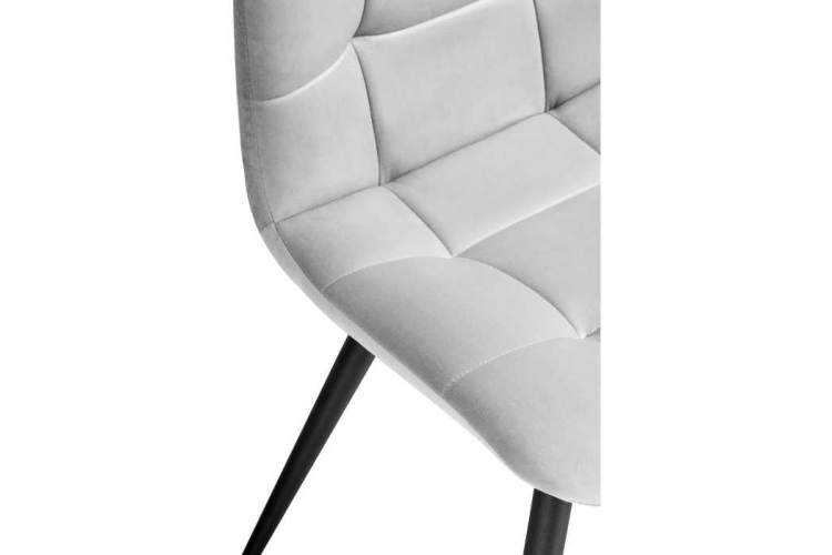 Стул на металлокаркасе Чилли светло-серый / черный-5